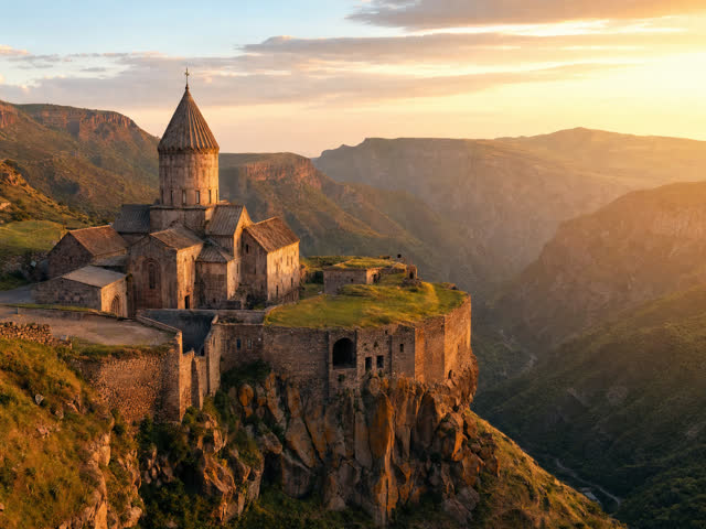 Monastère arménien en montagne — chaîne Armenian Heritage