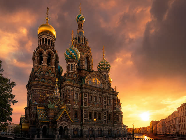 Église orthodoxe aux dômes dorés — chaîne Russian Heritage